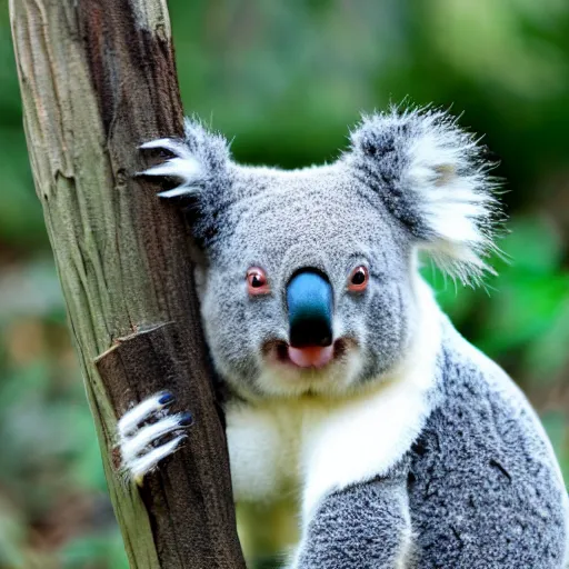 Image similar to koala with fangs