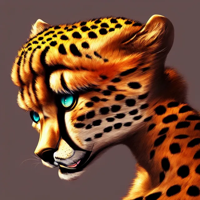 prompthunt: modern anime portrait an anthro male cheetah furry fursona in  an elegant outfit, handsome anime eyes, key anime visuals with anime  environmental background