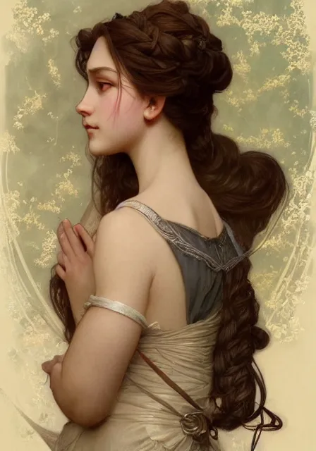 Image similar to rapunzel, intricate, elegant, highly detailed, digital painting, artstation, concept art, smooth, sharp focus, illustration, art by artgerm and greg rutkowski and alphonse mucha and william - adolphe bouguereau