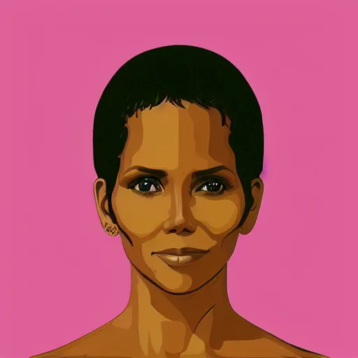 Prompt: “ halle berry retro minimalist portrait by jean giraud, moebius, sharp, smooth face, comic, 8 k ”