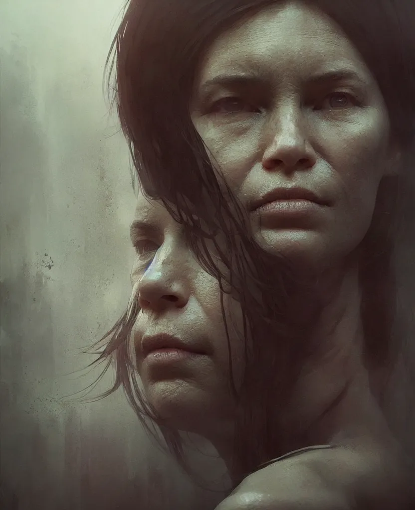 Prompt: close-up portrait Neil’s mom, excellent composition, cinematic dystopian brutalist atmosphere, dynamic dramatic cinematic lighting, aesthetic, very inspirational, arthouse. y Greg Rutkowski, Ilya Kuvshinov, WLOP, Stanley Artger Lau, Ruan Jia and Fenghua Zhong