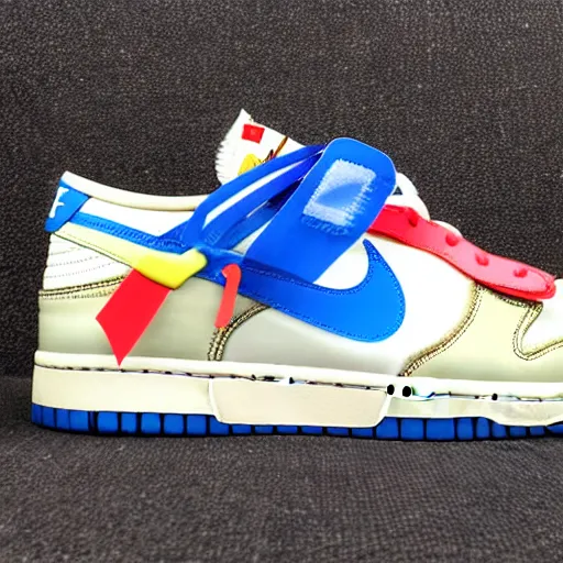 Image similar to nike dunk low off - white royal blue photograph