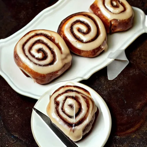 Prompt: cinnamon rolls made out of jewels, high clarity, marquis cut