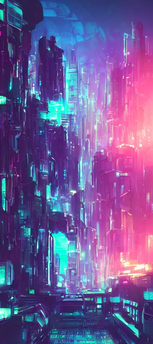 Prompt: A scifi futuristic city scape, neon lights, 2050, digital art