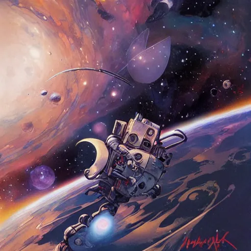 Prompt: Liminal space in outer space by Jesper Ejsing