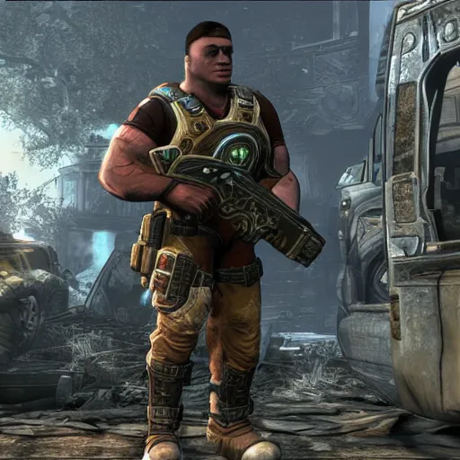 Image similar to Scooby in Gears of War