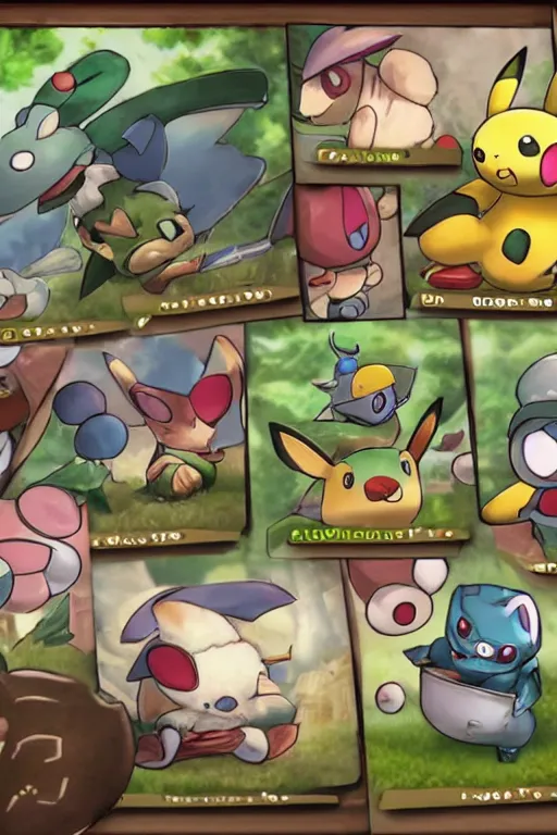 Image similar to teemo, a pokemon trading card of teemo, highly detailed pokemon trading card screenshot