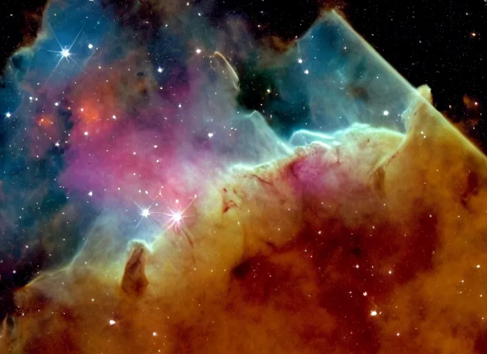 Prompt: james webb space telescope imagery of the carina nebula