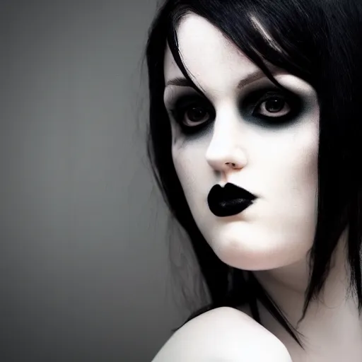 Prompt: pale goth beauty, cinematic lighting, ultra definition, award winning photo