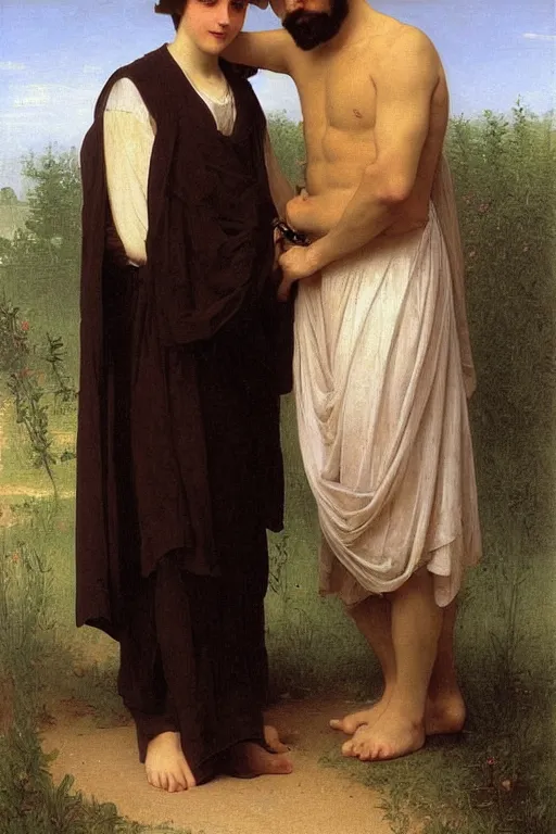 Prompt: Vladimir Putin with Monomakh\'s Cap on by William Adolphe Bouguereau