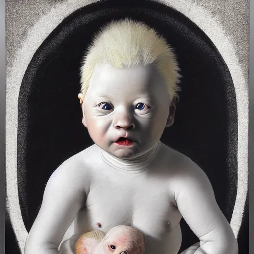 Image similar to an albino baby elephant portrait by Norman Rockwell, ultra realistic picture, looking at the camera, highly detailed, 8k, masterpiece, trending on cgsociety