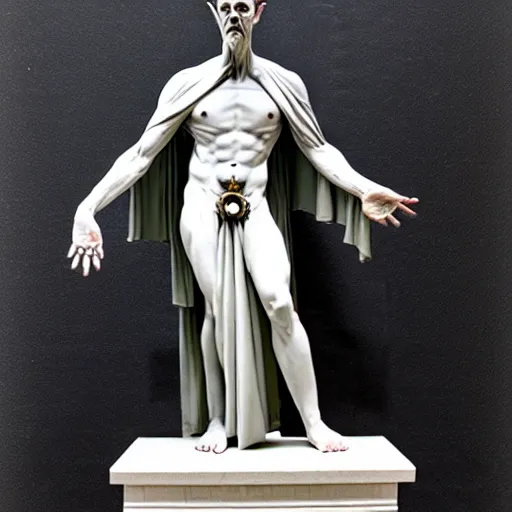 Image similar to sauron as a greek marble statue