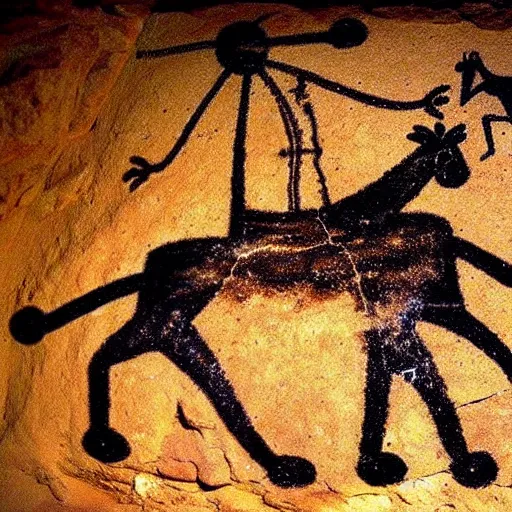 Image similar to god, paleolithic cave art