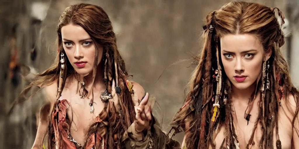 Image similar to amber heard as jack sparrow