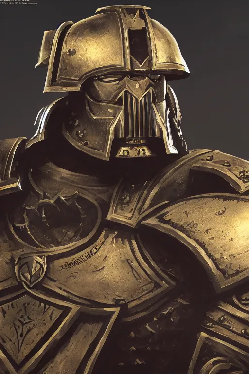 Image similar to armor portrait heros warhammer 4 0 k horus heresy fanart - the primarchs emperor by johannes helgeson animated with vfx concept artist & illustrator global illumination ray tracing hdr fanart arstation zbrush central hardmesh 8 k octane renderer comics stylized