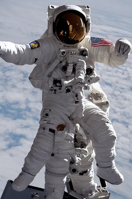 Image similar to astronaut carries a astronaut on his shoulders