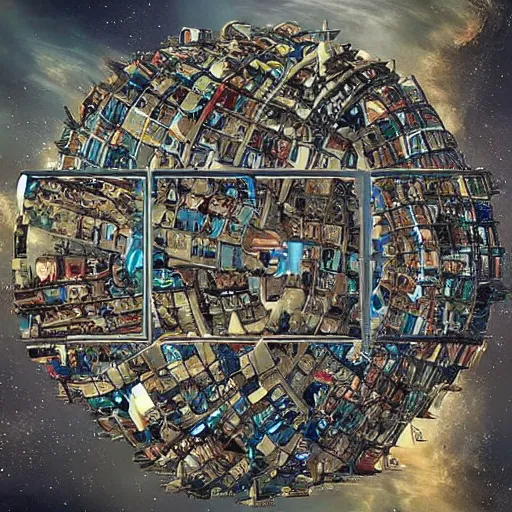 Prompt: “humanity society in year 3925 highly detailed ”