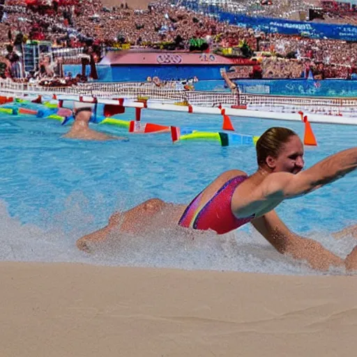 Image similar to olympic swimming in sand