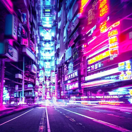 Image similar to tokyo 2077 by Liam Wong, glitch art style