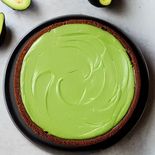 Image similar to close view of a delicious sweet and perfect avocado cheesecake piece, award winning, 4 k, beautiful