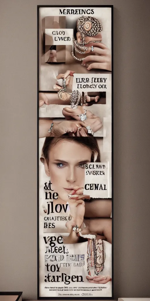 Image similar to The best marketing poster made for jewelry ads