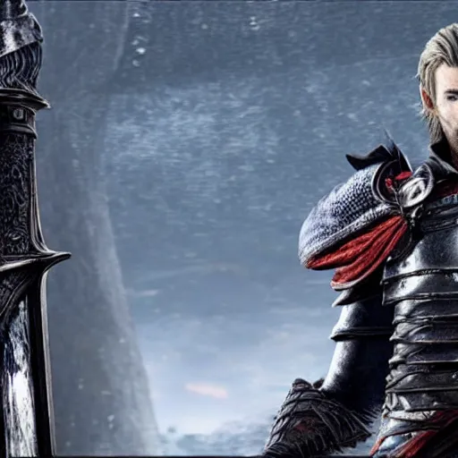 Image similar to Chris Hemsworth in Dark Souls 3