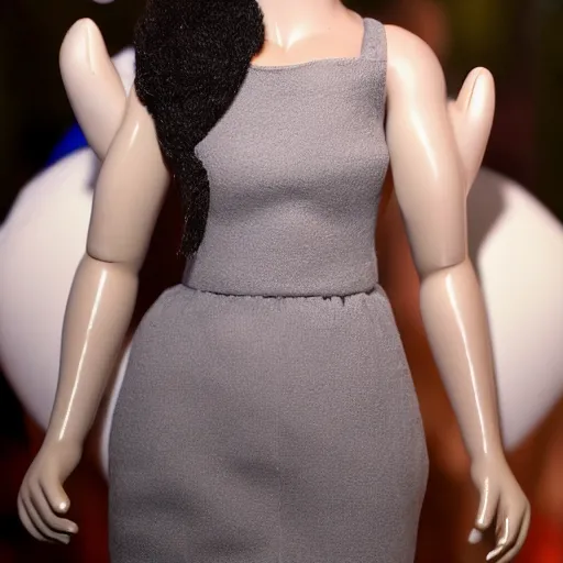 Image similar to jennifer connelly as a plush doll, 8k