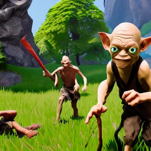 Image similar to Gollum fortnite battle royale