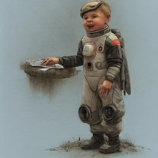 Image similar to (((((((boy in a retro space suit))))))) . muted colors. by Jean-Baptiste Monge !!!!!!!!!!!!!!!!!!!!!!!!!!!!!!!!!!!!!!!!