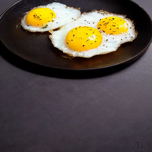 Prompt: Alinea recreation of Hash Browns and Eggs Food Photography
