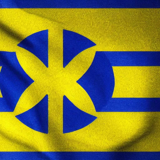 Image similar to ukraine flag in the shape of flower