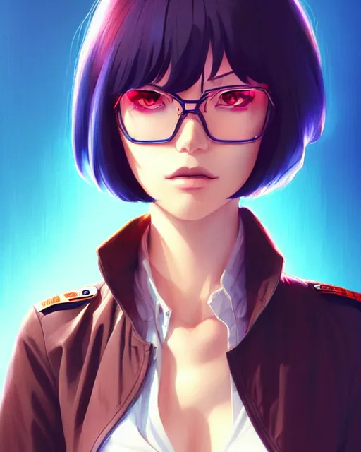 Image similar to major kusanagi, portrait shinkai makoto studio ghibli studio key hideaki anno sakimichan stanley artgerm lau rossdraws james jean marc simonetti elegant highly detailed digital painting artstation pixiv