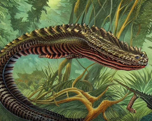 Prompt: langford's basilisk, art by national geographic