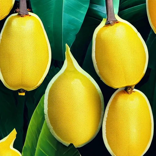 Prompt: anthropomorphic lemon jackfruit