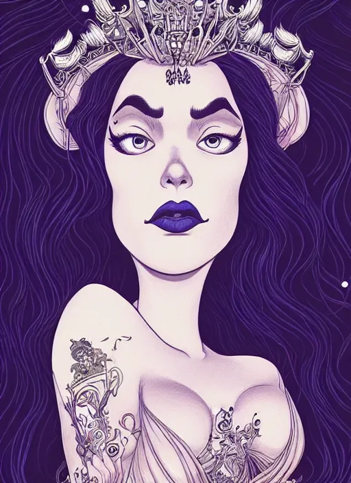 Image similar to highly detailed portrait of disney's ursula, magnificent, photographic realistic background, by james gilleard, by joe fenton, by kaethe butcher, trending on instagram, award winning details