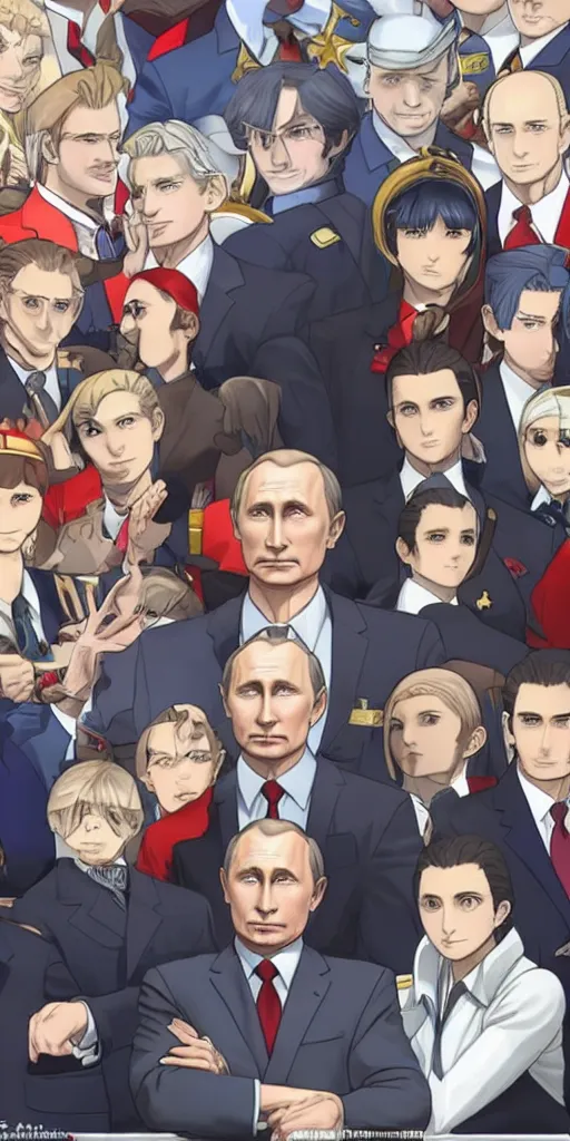 Prompt: vladimir putin in ace attorney