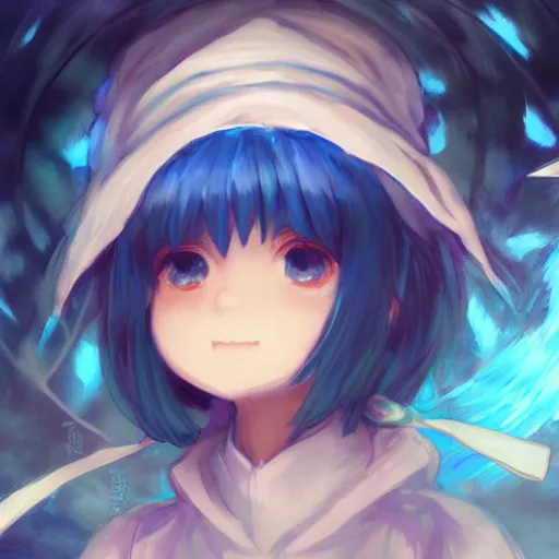 Image similar to full headshot portrait of Cirno from Touhou, drawn by WLOP, by Avetetsuya Studios, attractive character, colored sketch anime manga panel, Cirno from Touhou, trending on artstation