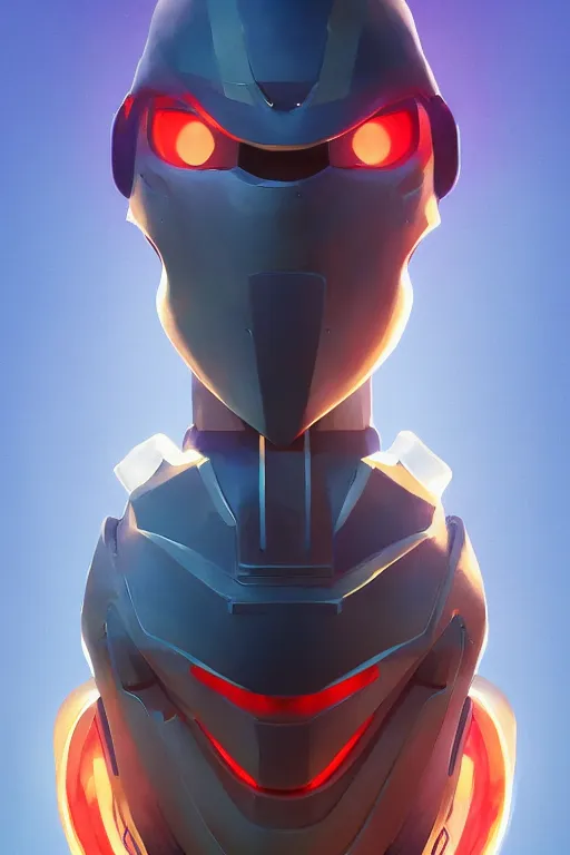 Image similar to epic mask helmet robot ninja portrait stylized as fornite style game design fanart by concept artist gervasio canda, behance hd by jesper ejsing, by rhads, makoto shinkai and lois van baarle, ilya kuvshinov, rossdraws global illumination radiating a glowing aura global illumination ray tracing hdr render in unreal engine 5