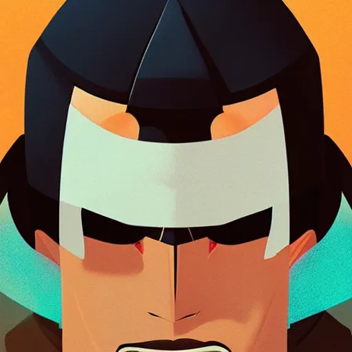 Image similar to face icon stylized minimalist samurai jack, loftis, cory behance hd by jesper ejsing, by rhads, makoto shinkai and lois van baarle, ilya kuvshinov, rossdraws global illumination