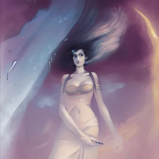 Image similar to a painting in the style of charlie bowater and in the style of charles dulac and in the style of peter mohrbacher.