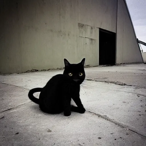 Image similar to “ dmitri the black cat stalks the exclusion zone ”