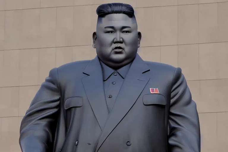 Prompt: americans applaud to the gigantic statue of kim jong un, symmetry, awesome exposition, very detailed, highly accurate, 8 k
