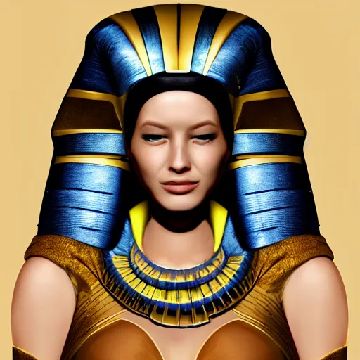 Image similar to digital 3 d, concept art, science fiction, character design, portrait, costume, egyptian, arabian, dune, desert