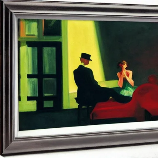 Image similar to night of Jazz music by Edward Hopper