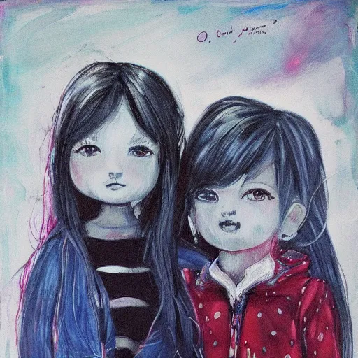 Image similar to best friends, art by olivia, phil tomato, wlop