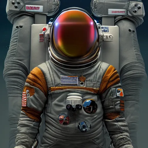 Image similar to an epic portrait of an astronaut entering the atom realm of microscopic multiverse with a tiny micro spaceship, cinematic lighting, trending on Artstation, highly detailed, insane details