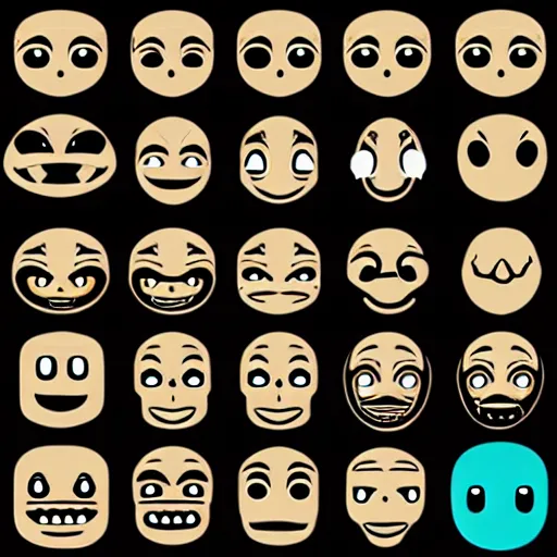 Prompt: emoji design by H.R Giger
