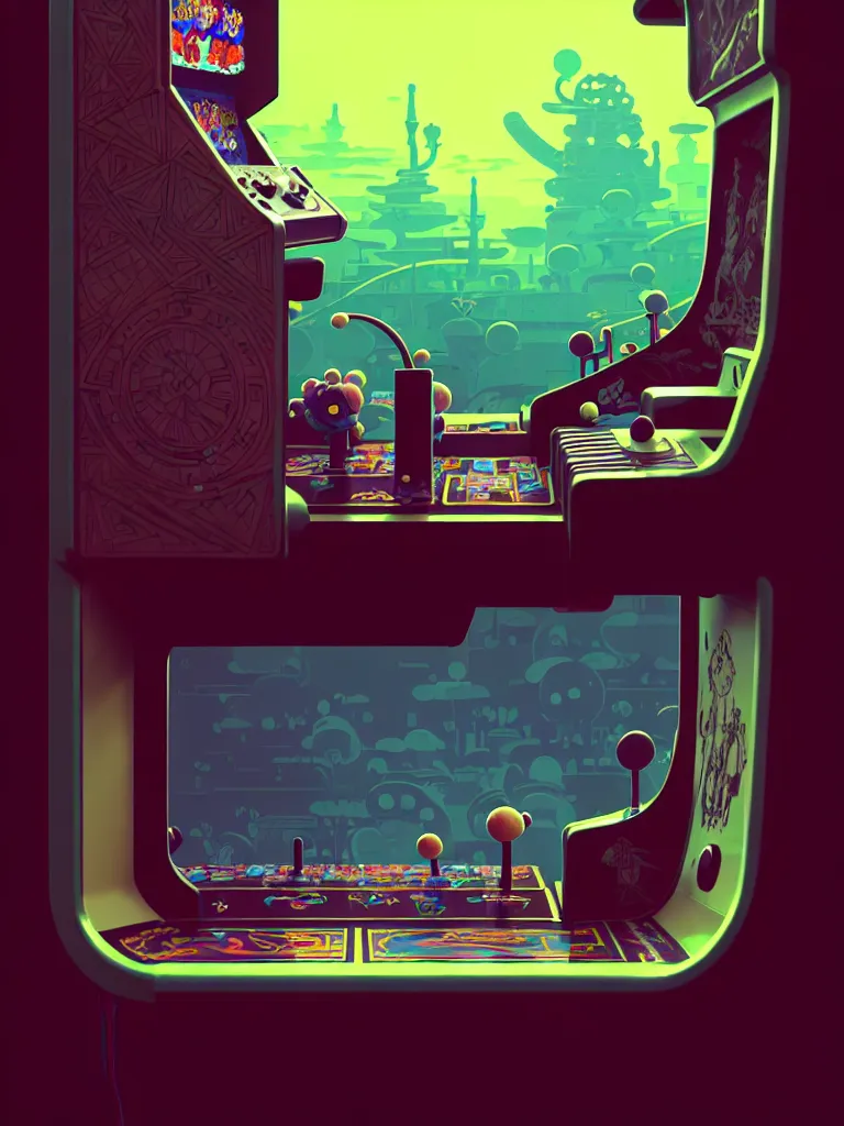 Prompt: retro arcade cabinet, moody, fluffy, ::alejandro jodorowsky, studio ghibli, beeple and James Gilleard and Justin Gerard :: ornate, dynamic, particulate, intricate, elegant, highly detailed, centered, artstation, smooth, sharp focus, octane render, 3d