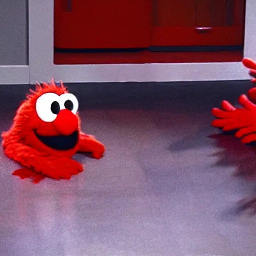 Image similar to elmo has a psychotic break