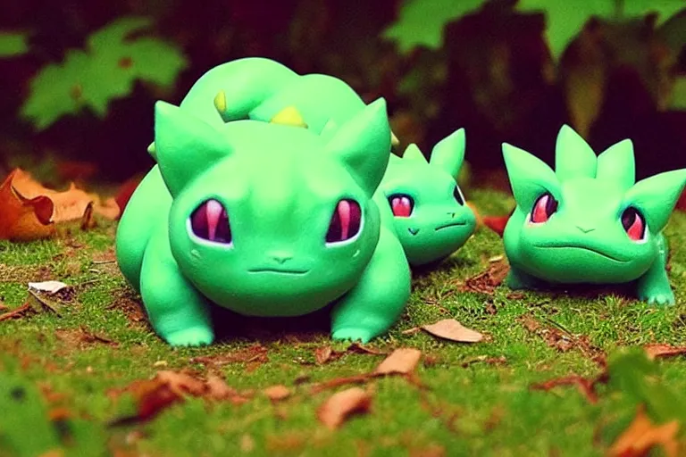 Prompt: real life bulbasaur pokemon, cute!!!, adorable!!!, chunky!!!, playful!!!, happy!!!, cheeky!!!, mischievous!!!, ultra realistic!!!, autumn, clear weather, golden hour, sharp focus